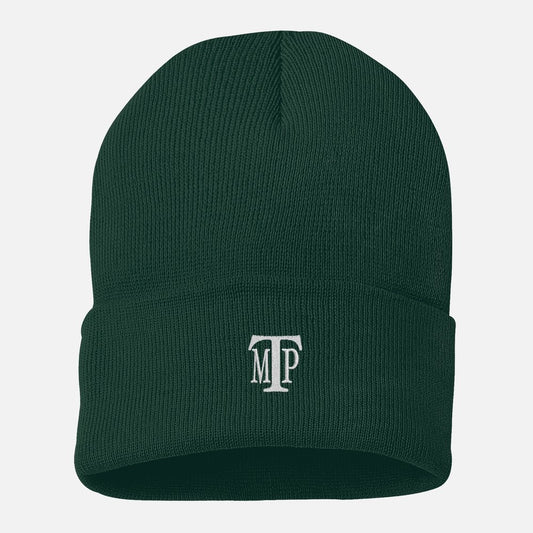 Sportsman Cuffed Beanie with MTP Logo Forest Green