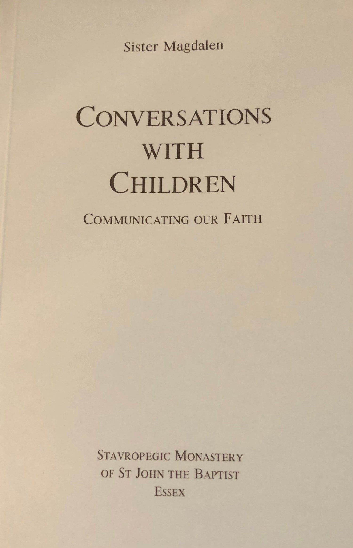 Front Cover of Conversations with Children: Communicating our Faith by Sister Magdalen