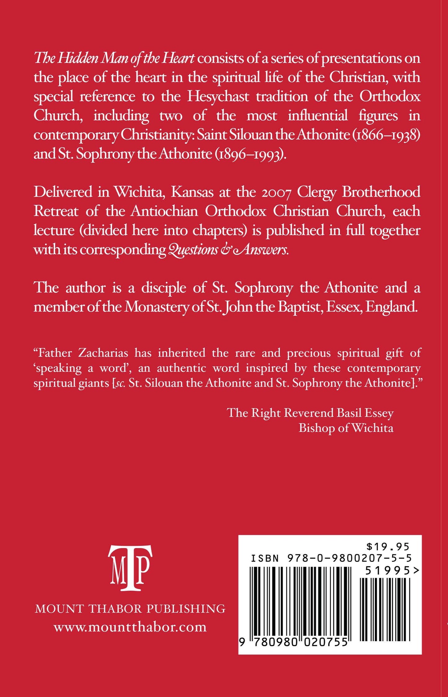 The Hidden Man of the Heart, by Archimandrite Zacharias