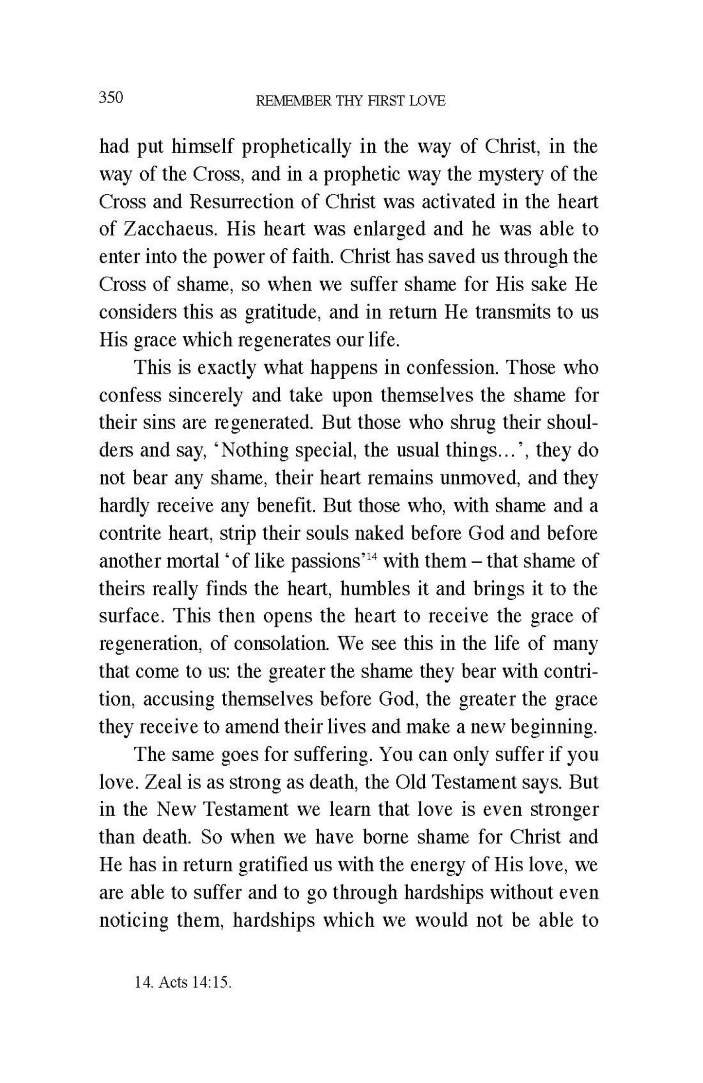 Remember Thy First Love, by Archimandrite Zacharias