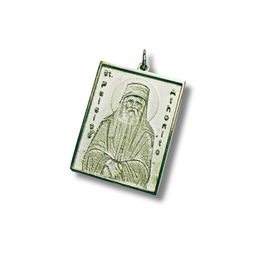 Silver Pendant Icon: St. Paisios the Athonite