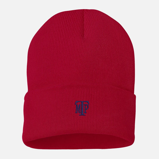 Sportsman Cuffed Beanie with MTP Logo Red