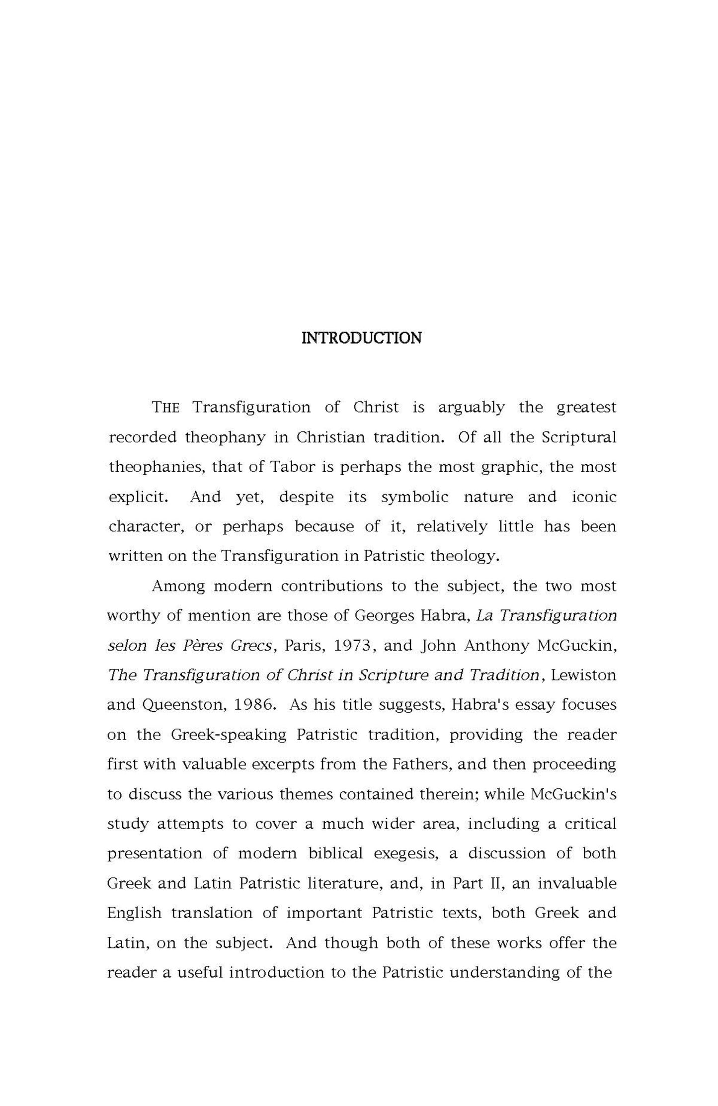 The Transfiguration of Christ in Greek Patristic Literature, by C. Veniamin