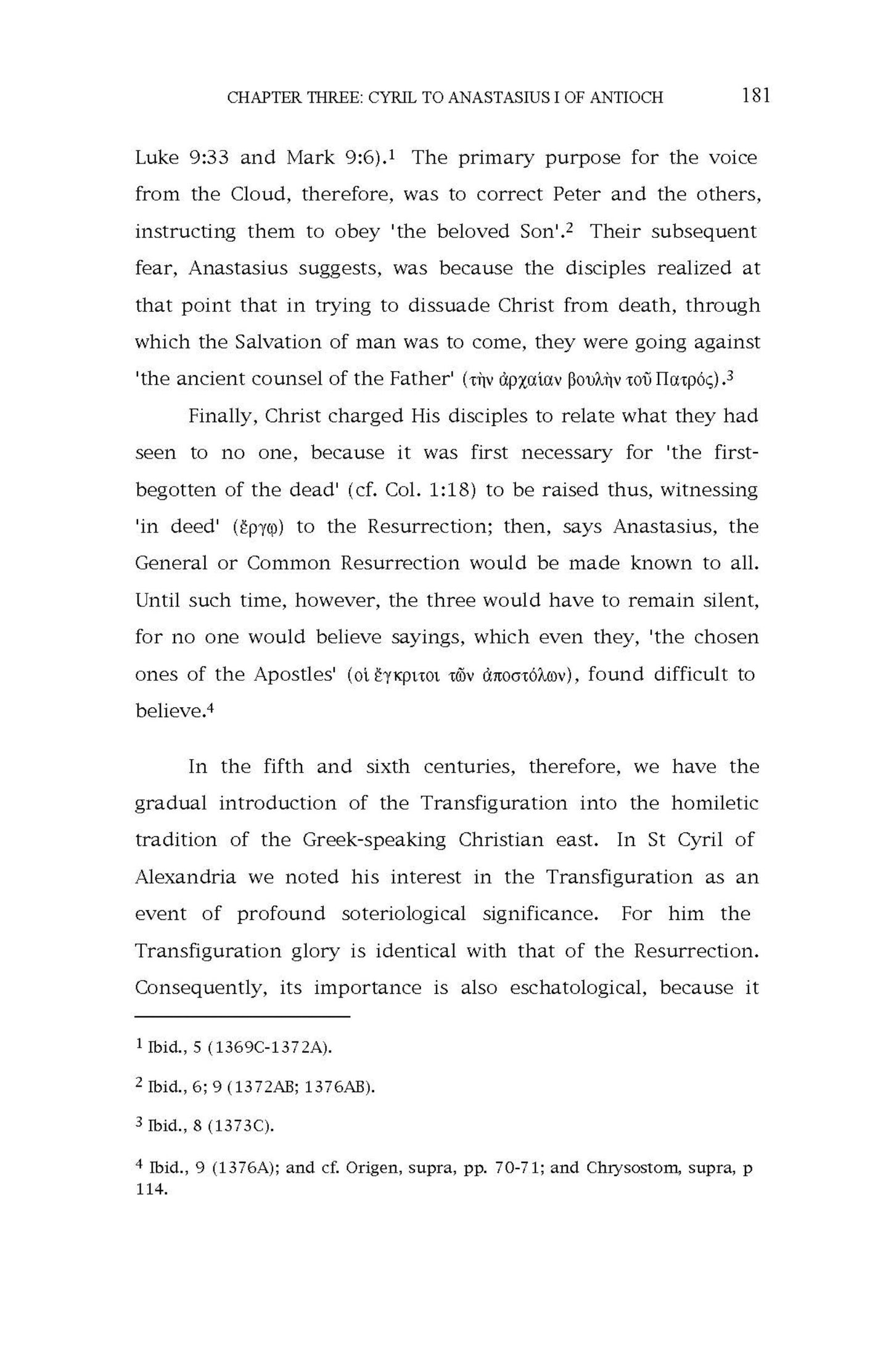 The Transfiguration of Christ in Greek Patristic Literature, by C. Veniamin