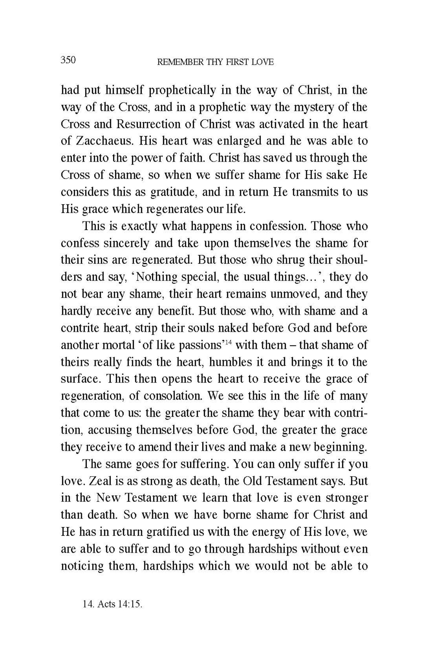 Remember Thy First Love, by Archimandrite Zacharias